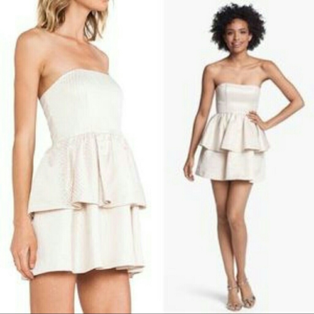 2. 🔥Keepsake‎ The label  dress in Metallic Rose Gold